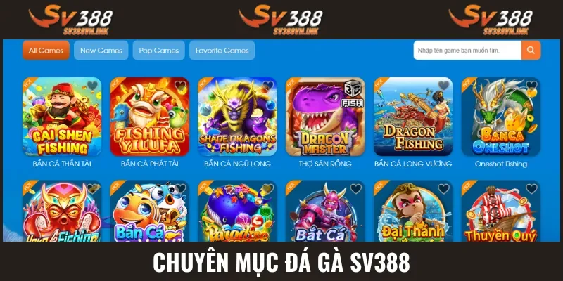Đá gà hấp dẫn, kịch tính tại SV388 