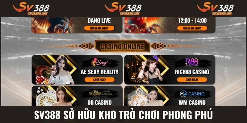 Nhà cái có kho game siêu chất